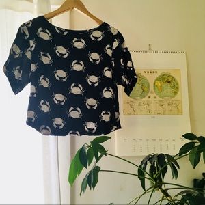 [H&M] printed croptop
